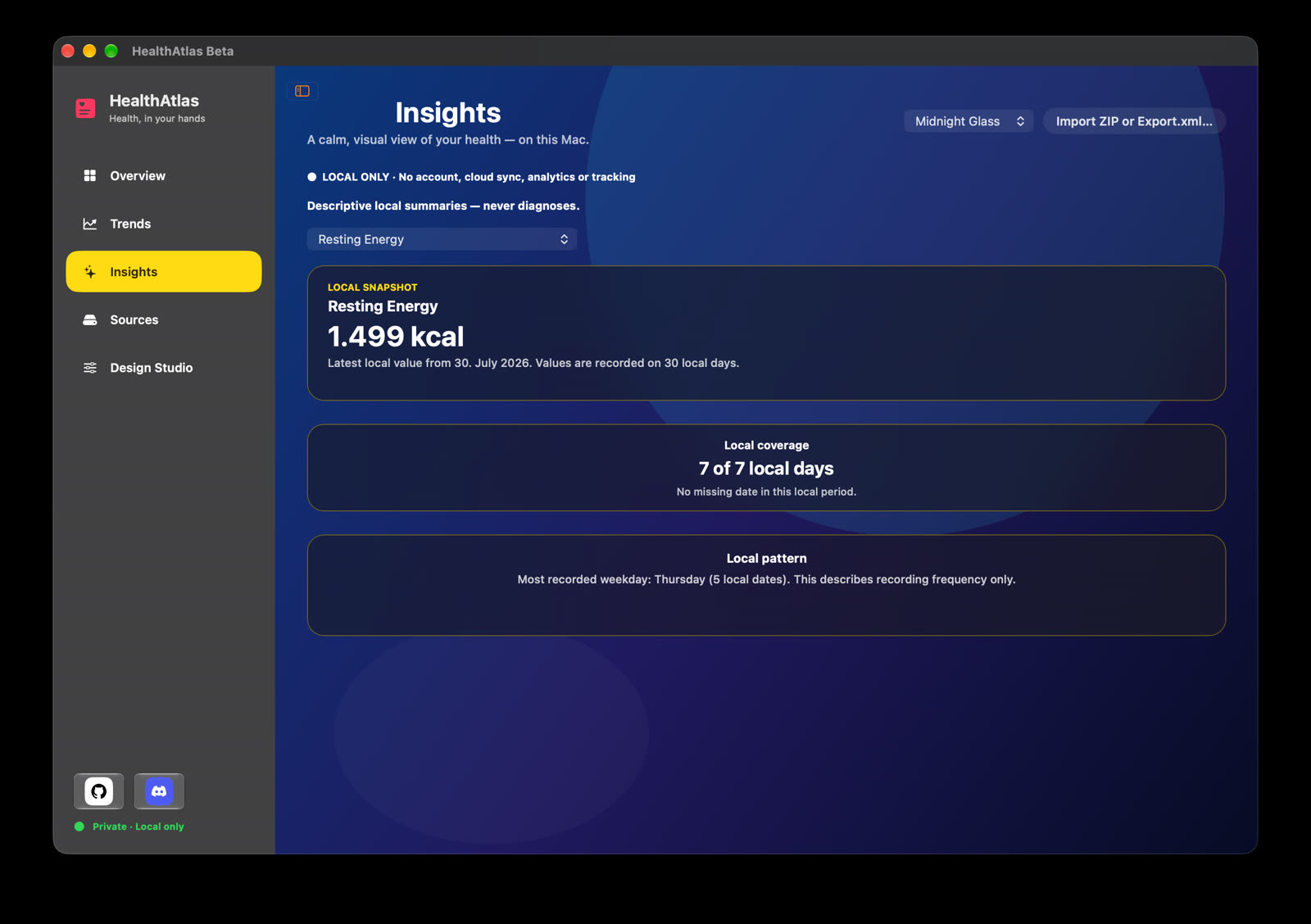 HealthAtlas screenshot