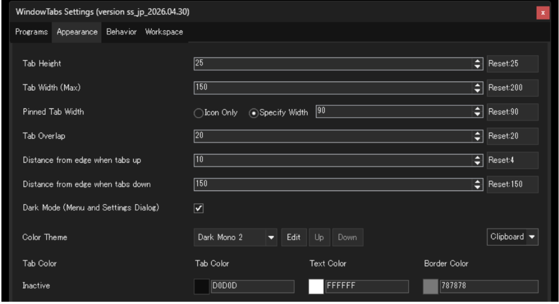 WindowTabs screenshot