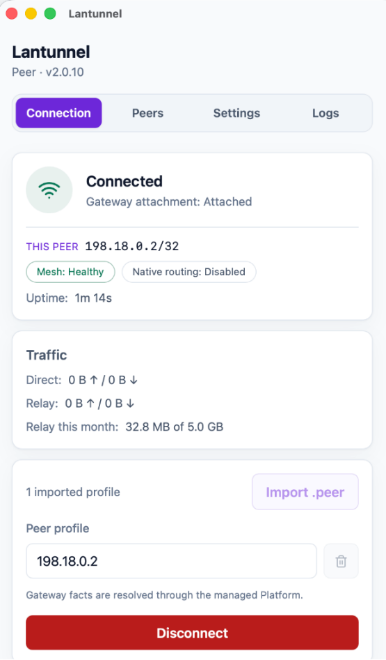 Lantunnel screenshot