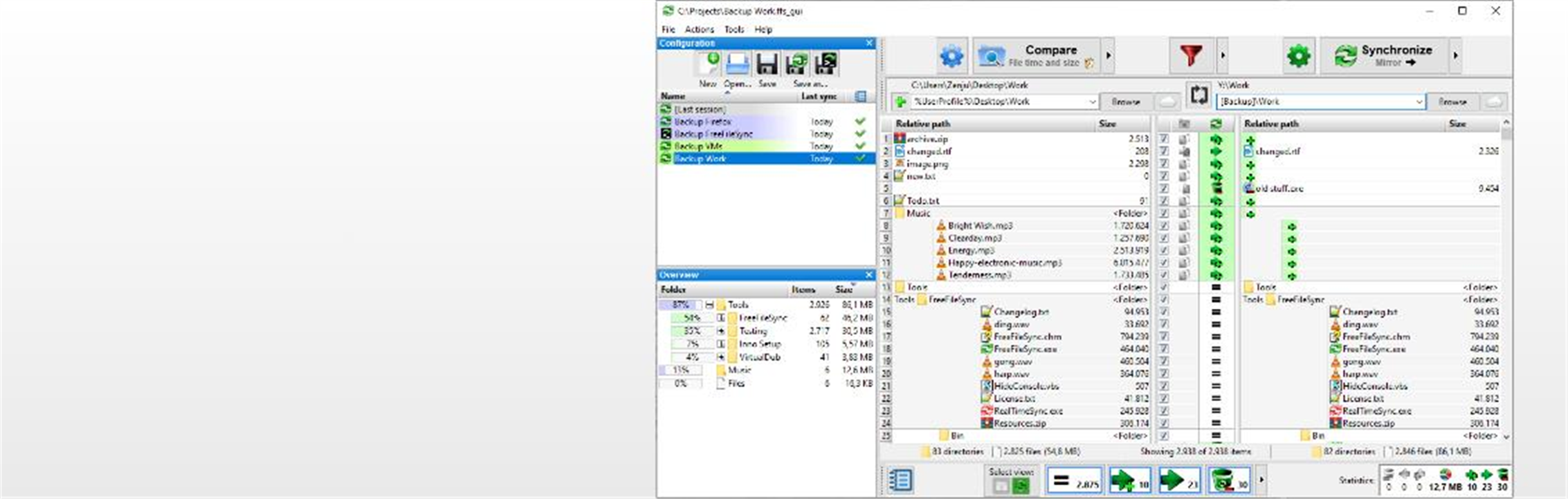 FreeFileSync screenshot