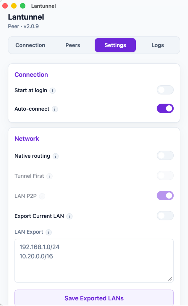 Lantunnel screenshot