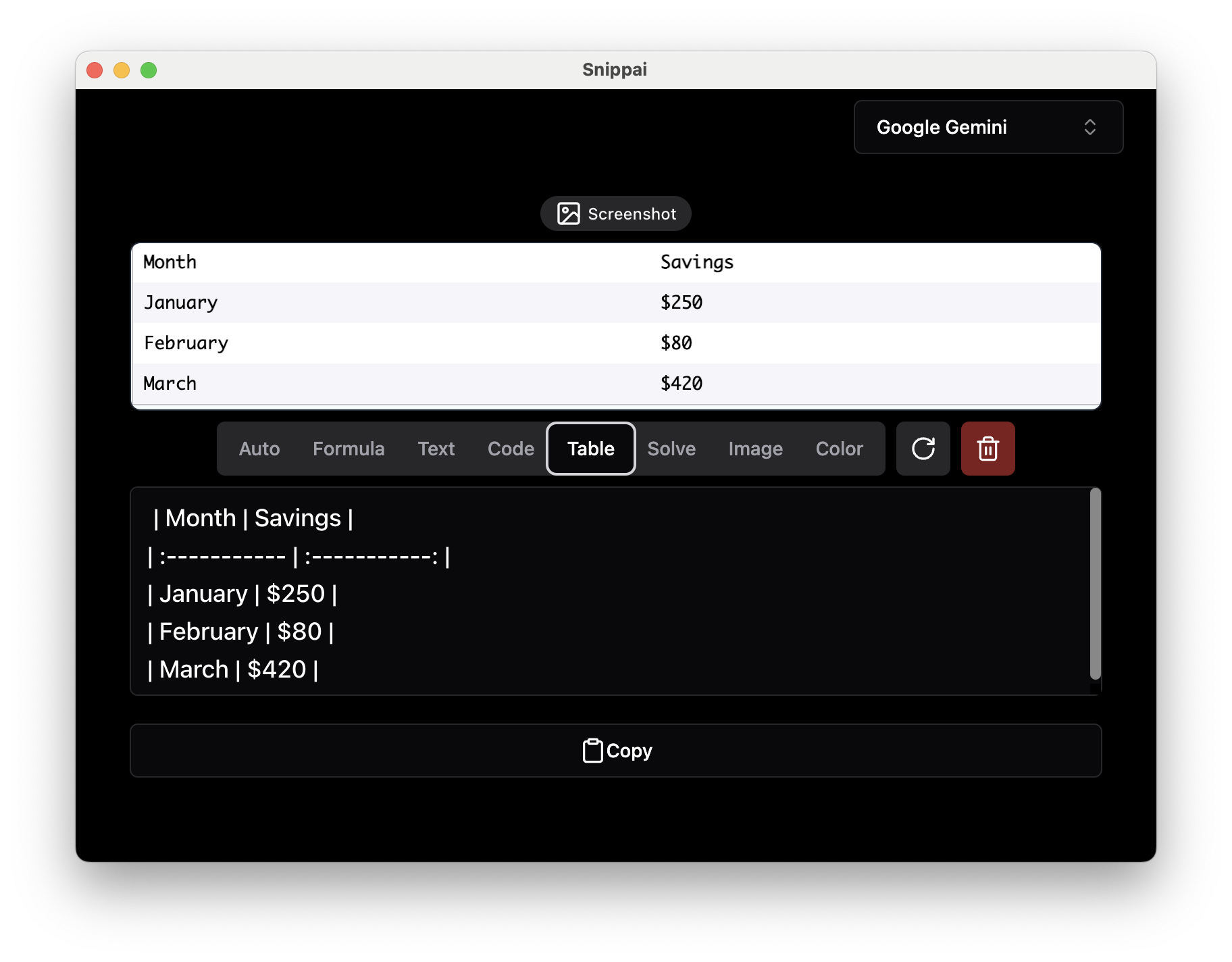 Snippai screenshot